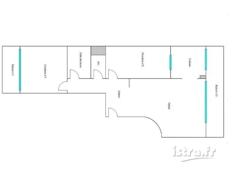 Nice St-Roch : agréable appartement de 54m² avec balcons