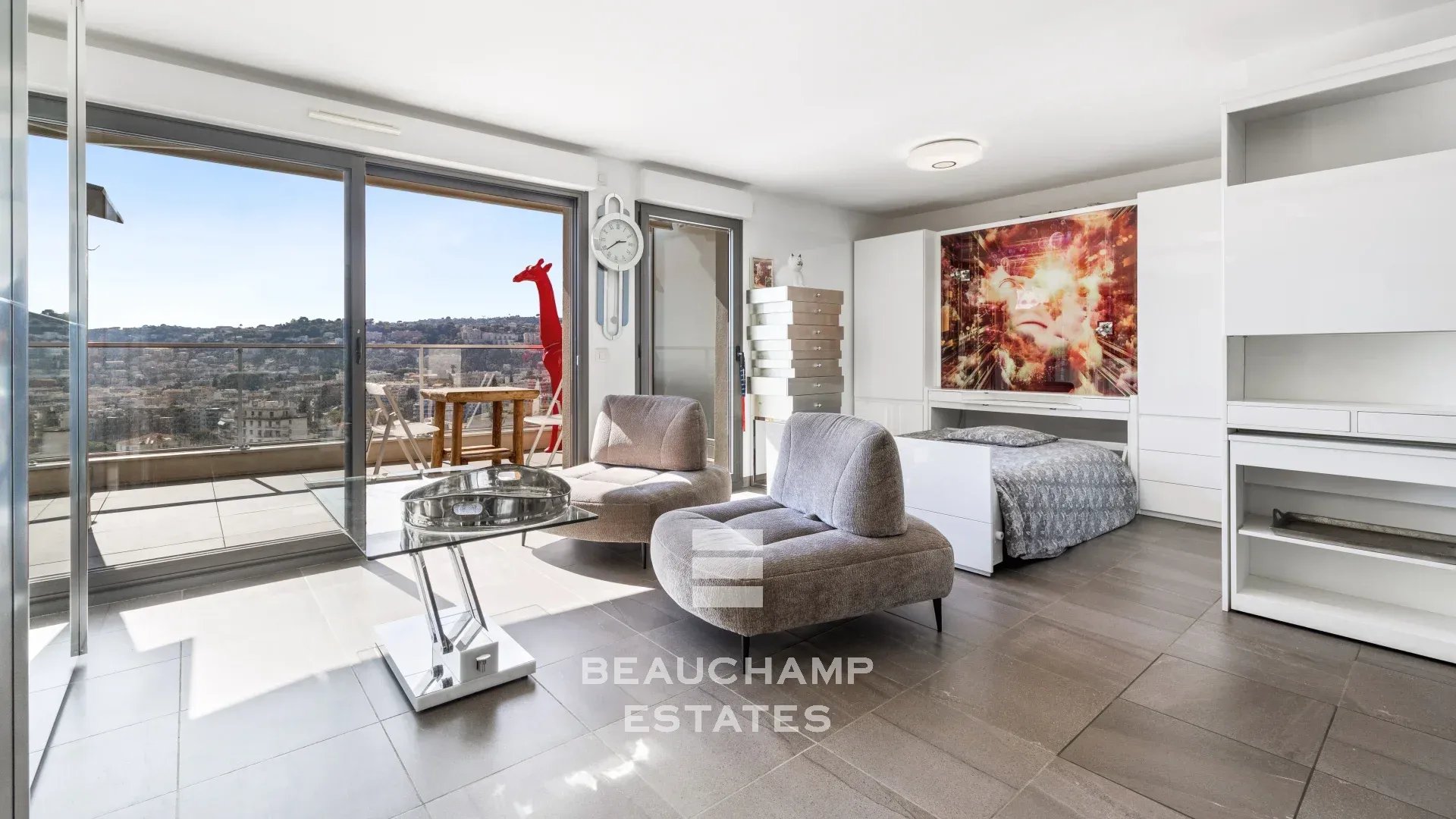 Appartement esprit loft avec vue mer - Nice Gairaut
