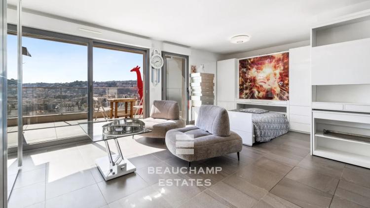 Appartement esprit loft avec vue mer - Nice Gairaut