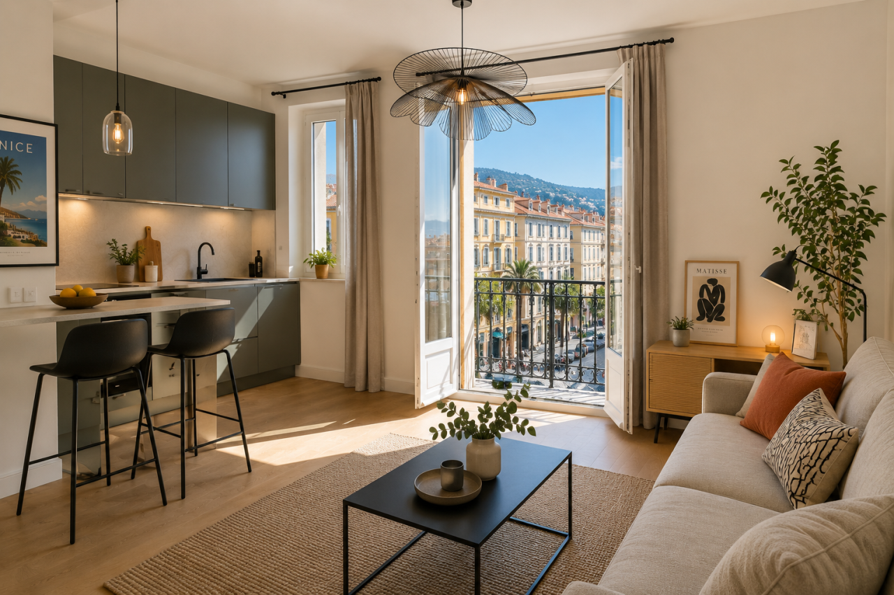 2 pièces à louer à Nice